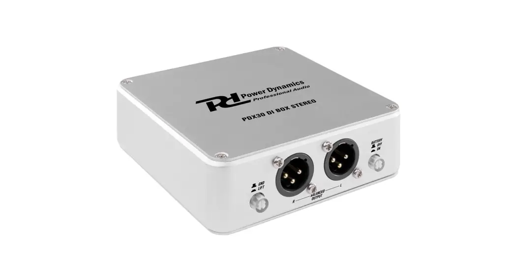 Power Dynamics 172.782 Pdx30 Di Box Stereo Instruction Manual Power Dynamics 172.782 Pdx30 Di Box Stereo Instruction Manual