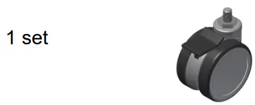 ROPOX 6090 4SingleElectric Height Adjustable Table Frame - Brake wheels