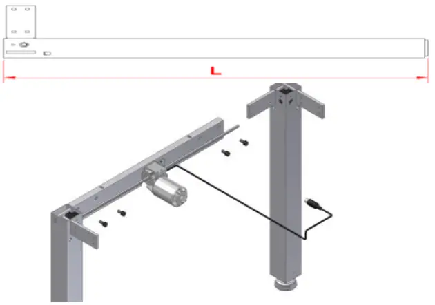 ROPOX 6090 4SingleElectric Height Adjustable Table Frame - Check that the height
