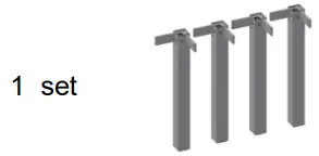 ROPOX 6090 4SingleElectric Height Adjustable Table Frame - Set of legs 1