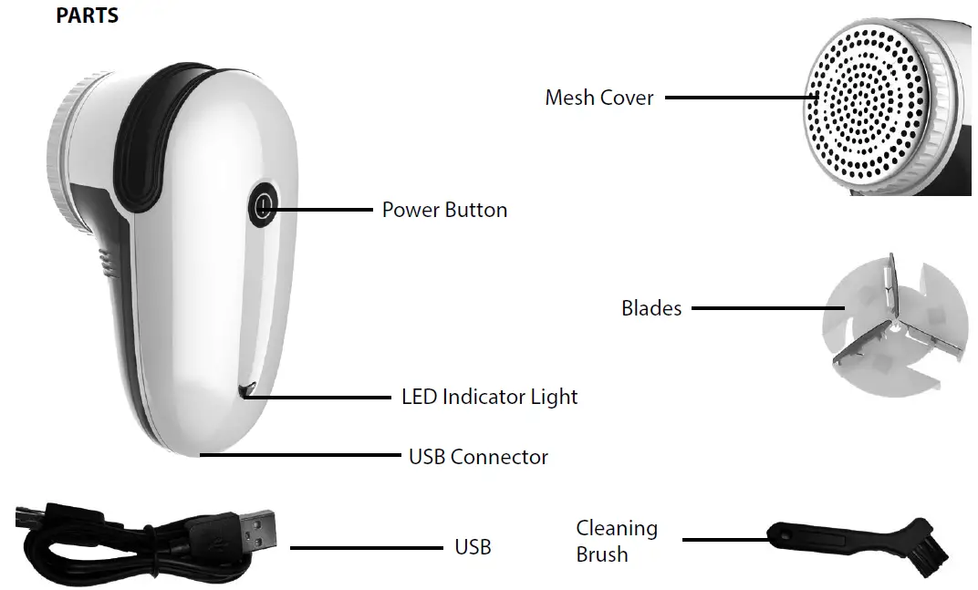 FARBERWARE FSHVW Handheld Fabric Shaver parts assembly
