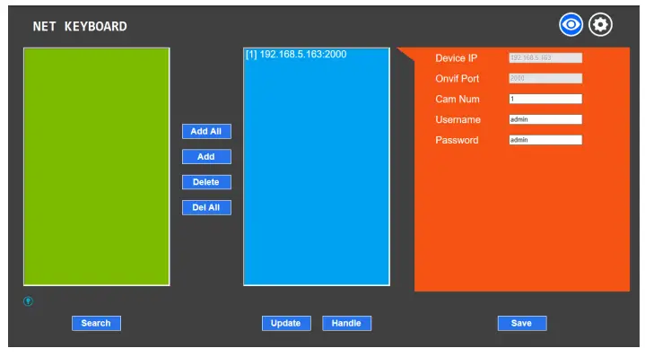 ikan OTT-CONTROLLER Camera Controller-Home page