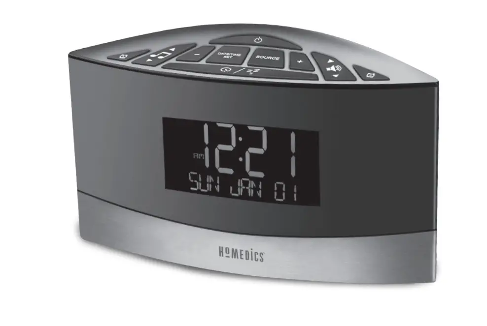 Homedics Ss-5020 Sound Spa Premier Digital Fm Clock Radio Instruction Manual And Warranty Information