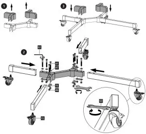 hama 00118098 Trolley TV Cart -- TroJlley TV