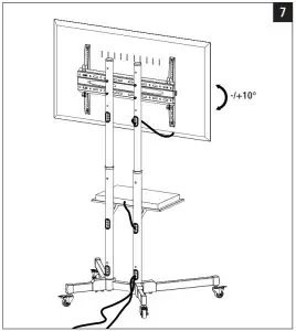 hama 00118098 Trolley TV Cart -- Trolley TV CaJKrt
