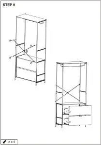 Kmart Egon Wardrobe with Drawers 43036905 - Hardware list11