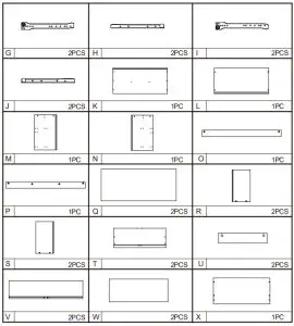 Kmart Egon Wardrobe with Drawers 43036905 - Hardware list3