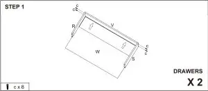 Kmart Egon Wardrobe with Drawers 43036905 - Hardware list5