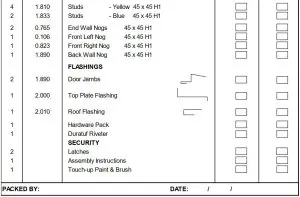 FIG 4 TUF 200 PARTS LIST
