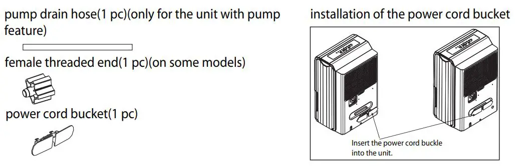 senville SENDH-22AEN1 20 Pint Dehumidifier Owner’s Manual - Accessories