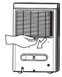 senville SENDH-22AEN1 20 Pint Dehumidifier Owner’s Manual - Clean the air filter