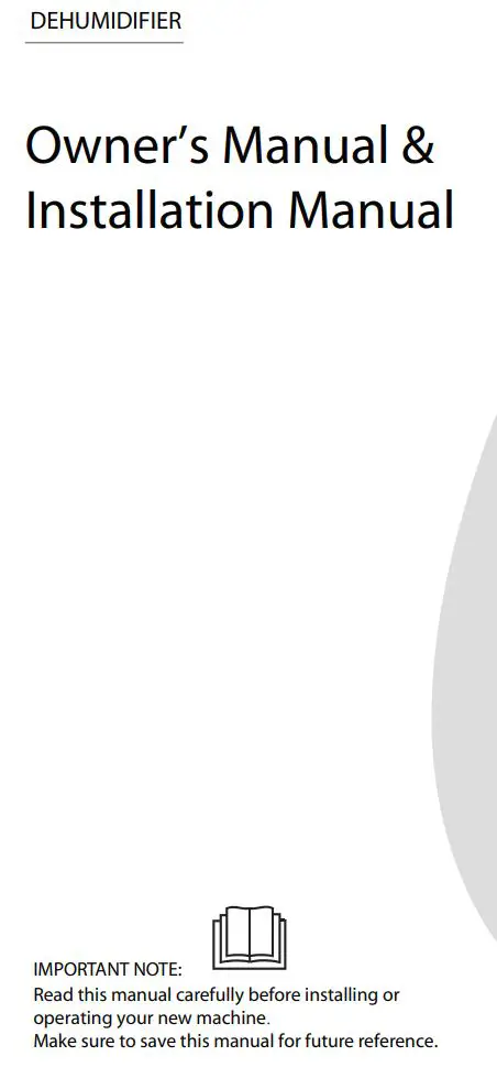 senville SENDH-22AEN1 20 Pint Dehumidifier Owner’s Manual