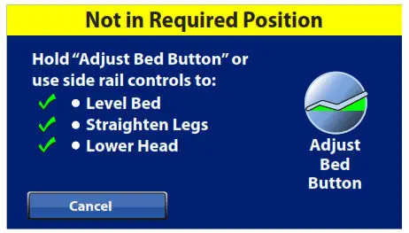 Hillrom CENTRELLA Smart Bed Tips- Not in Required Position