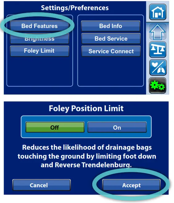 Hillrom CENTRELLA Smart Bed Tips- Settings