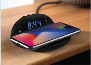 i-box Slick 79271PI Alarm Clock with Wireless Charging- Alarm Clock