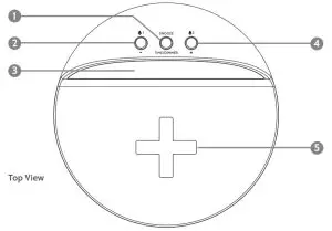 i-box Slick 79271PI Alarm Clock with Wireless Charging- Top ViewS