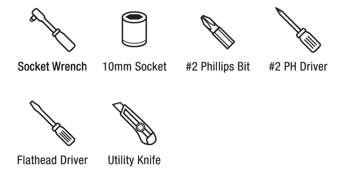 TYGER TG-FF8T4178 Fender Flare - Tools Required