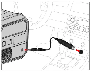 12V cigarette lighter socket