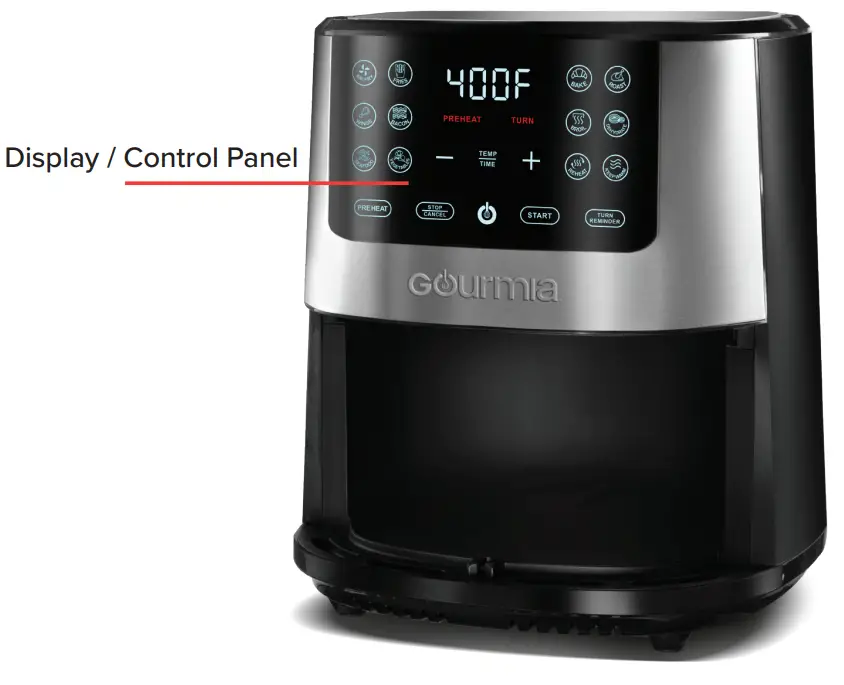 Gourmia GAF588 4.7 L 5 QT Stainless Steel Digital Air Fryer - KNOW YOUR AIR FRYER 1