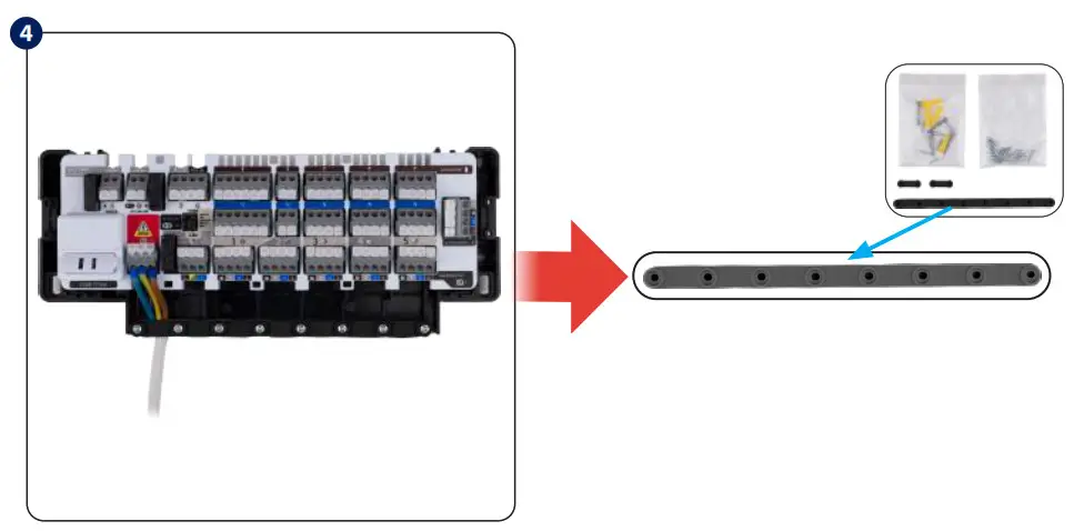 SALUS CB500 Control box 5 zones 230 V - wires are properly