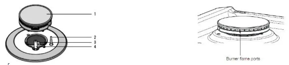 AEG HG60FXA 60CM 4 Burner Stainless Steel Gas Cooktop - fig 1