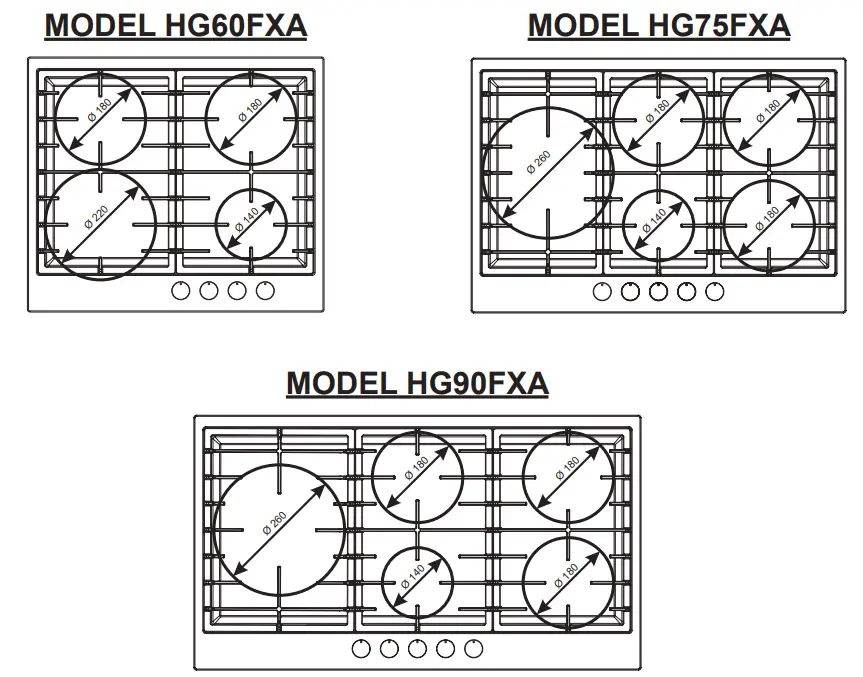 AEG HG60FXA 60CM 4 Burner Stainless Steel Gas Cooktop - fig 9