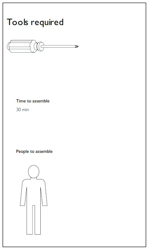 JOHAN Loft Cabinet Grey White - Tools required