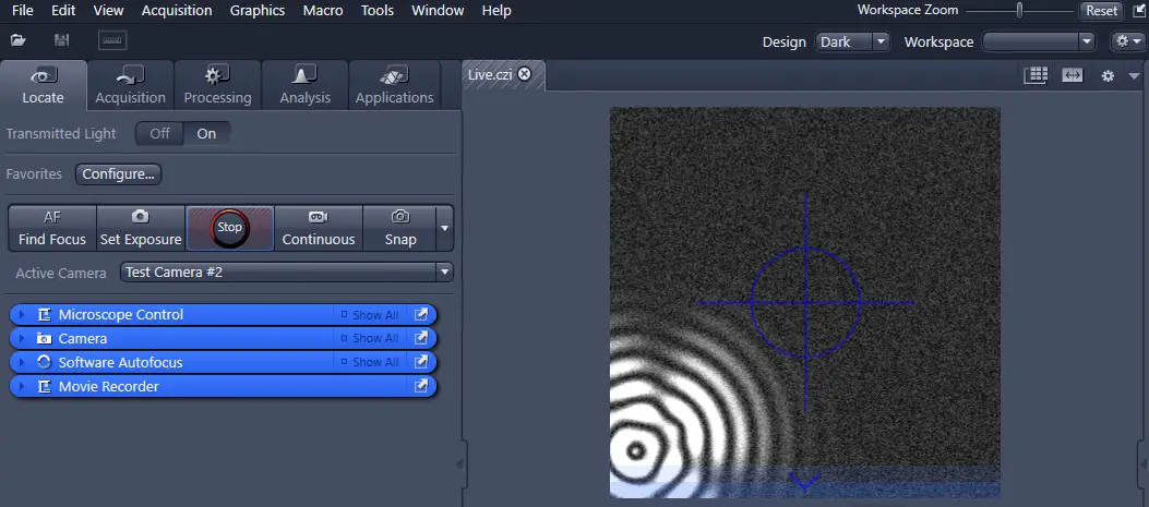ZEISS ZEN blue edition Microscope Software - Acquiring Camera Image 2
