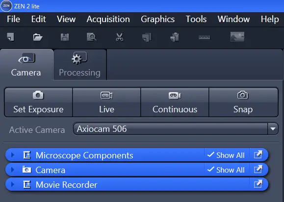 ZEISS ZEN blue edition Microscope Software - Configuring Microscope Components