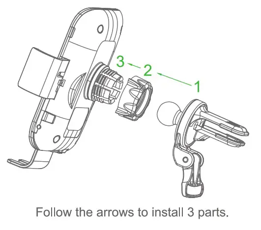 Shenzhen Itian Technology C13 Wireless Car Charger - installation steps 1