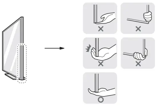 Lifting and moving the TV