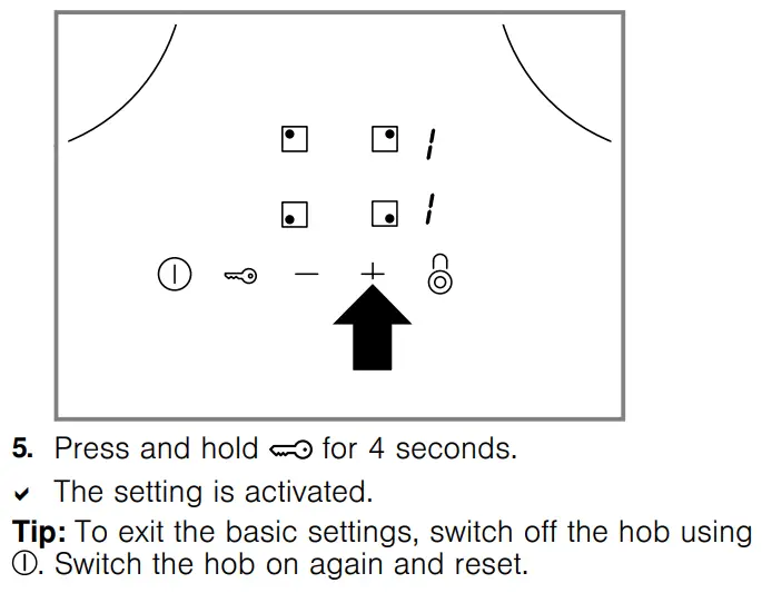 SIEMENS ET81RBHA1D Electric Hob User Manual - Changing basic settings