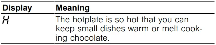 SIEMENS ET81RBHA1D Electric Hob User Manual - Residual heat indicator