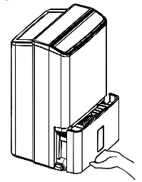 Panasonic F YAU25H 25L 2 In 1 Air Purifying Dehumidifier - Handlin of full water tank 1