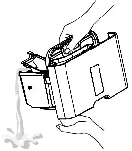 Panasonic F YAU25H 25L 2 In 1 Air Purifying Dehumidifier - Handlin of full water tank 4