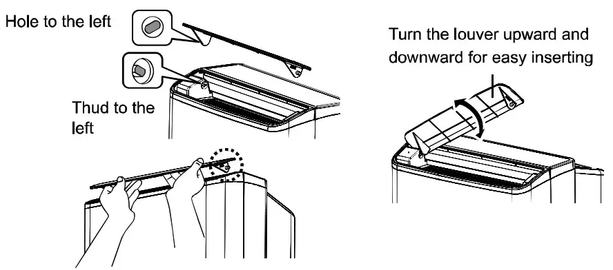 Panasonic F YAU25H 25L 2 In 1 Air Purifying Dehumidifier - Handling of louver falling off