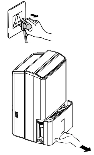 Panasonic F YAU25H 25L 2 In 1 Air Purifying Dehumidifier - How to drain continuously 2