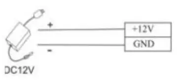 ZKTeco SA40 Ultra Thin Fingerprint Time Attendance and Access Point - Connect the power supply