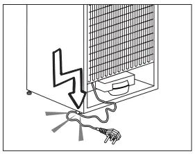 beko BCNA275E4SN Built-In Refrigerator with Freezer Instruction Manual - Avoid causing damage on power cable