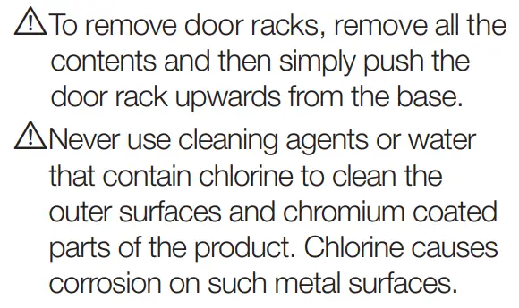 beko BCNA275E4SN Built-In Refrigerator with Freezer Instruction Manual - Maintenance and cleaning