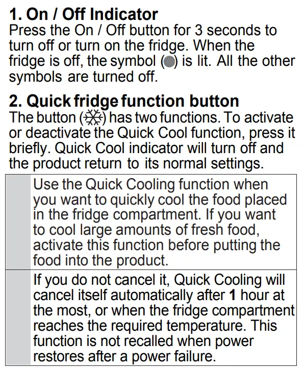 beko BCNA275E4SN Built-In Refrigerator with Freezer Instruction Manual - Using your refrigerator
