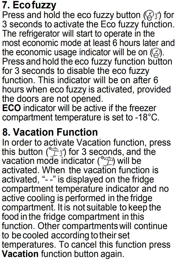 beko BCNA275E4SN Built-In Refrigerator with Freezer Instruction Manual - Using your refrigerator