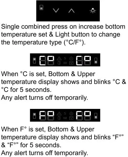 VINTEC Bottle Multi Zone Wine Storage Cabinet - °C or °F set