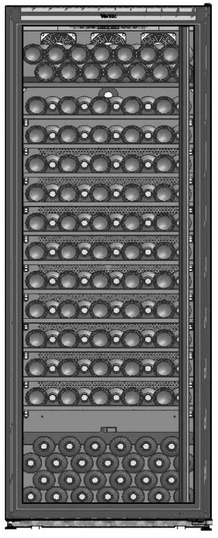 VINTEC Bottle Multi Zone Wine Storage Cabinet - Shelves and loading