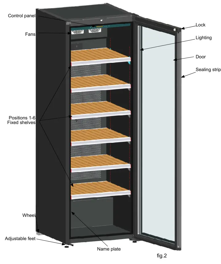 VINTEC Bottle Multi Zone Wine Storage Cabinet - Fig. 2