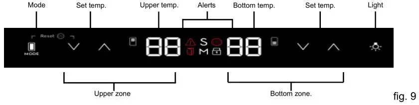 VINTEC Bottle Multi Zone Wine Storage Cabinet - Operation and function