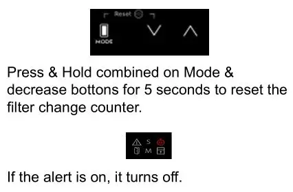 VINTEC Bottle Multi Zone Wine Storage Cabinet - Reset Filter alert