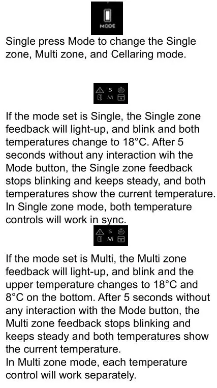 VINTEC Bottle Multi Zone Wine Storage Cabinet - Single or Muliti or Cellaring zone set 1