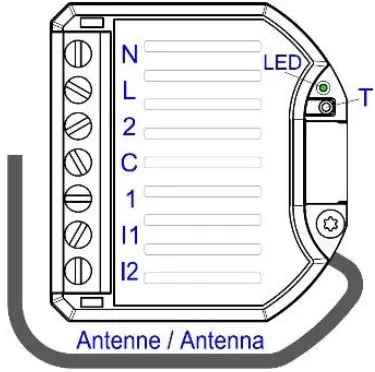 myTEM MTSWI 100 W Radio Switch Dual - LED flashes