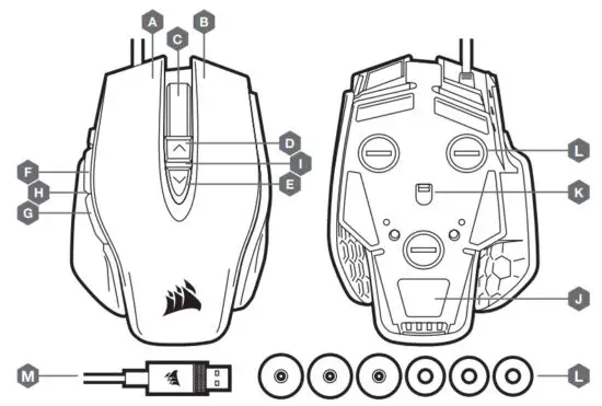 CORSAIR CH 9309011 NA M65 RGB Elite Tunable FPS Gaming Mouse - GETTING TO KNOW